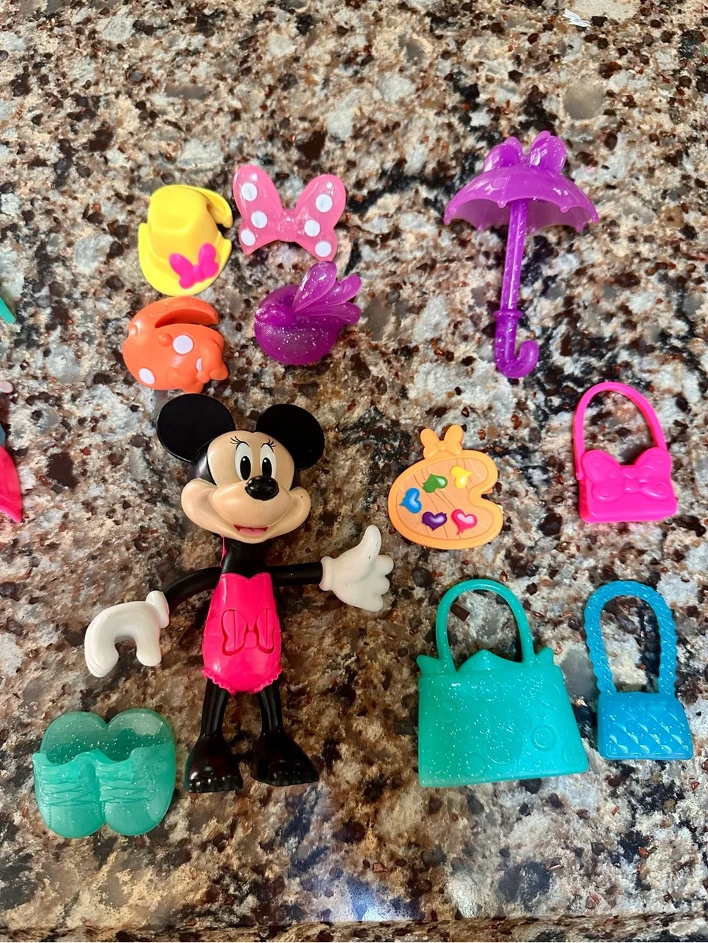 Disney Minnie Mouse Bow-Tique Dress Up Doll Snap N' Style Clothes Toy Lot